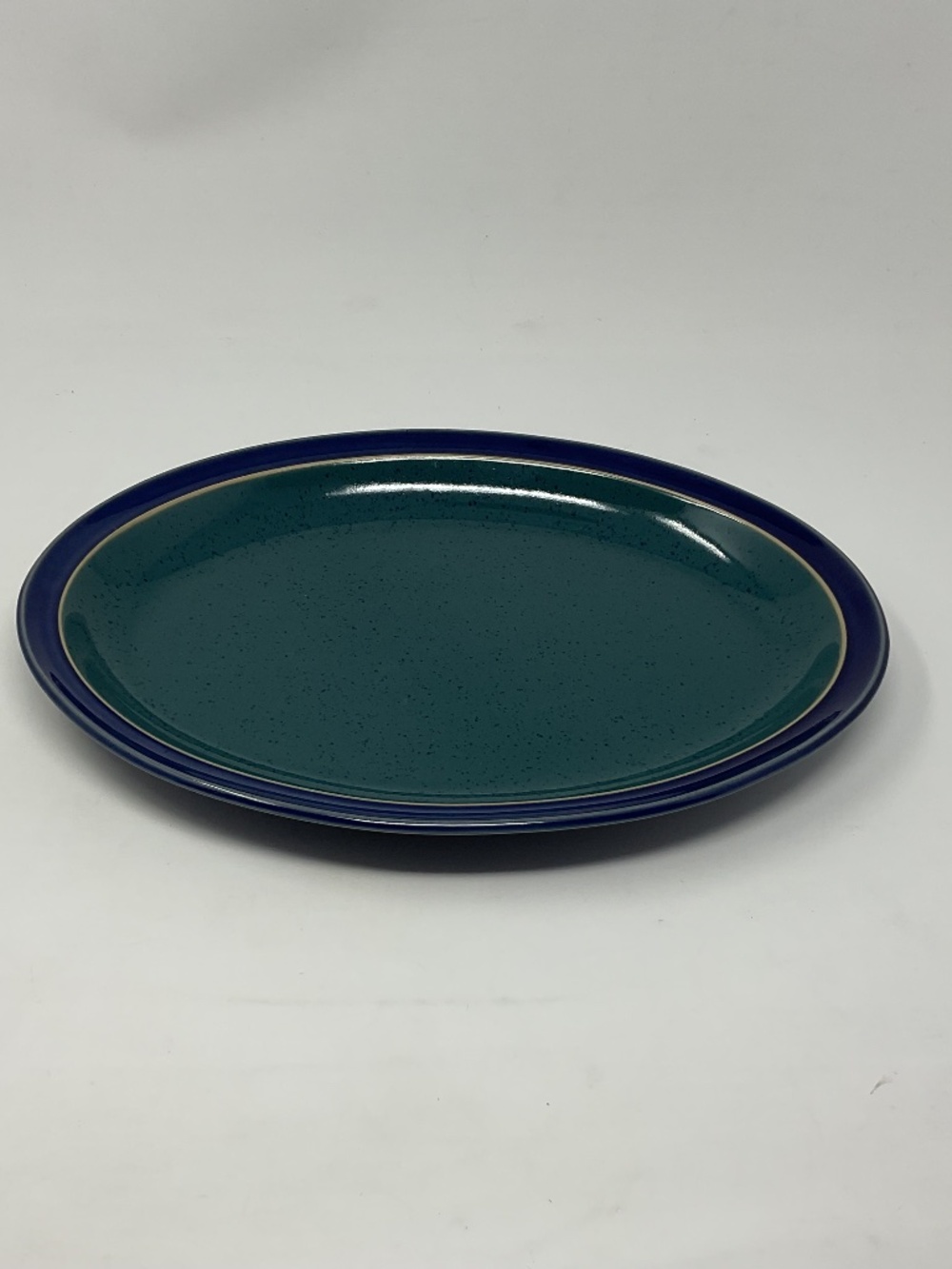 Denby Harlequin (retired) Blue Green Oval Serving Platter